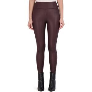 Ookie & Lala‎ Women's Medium Burgundy High Waisted Vegan Leather Legging NWOT